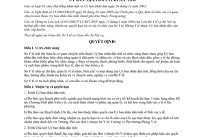 Quyết định 725/QĐ-UBND năm 2008 quy định chức năng, nhiệm vụ, quyền hạn và cơ cấ