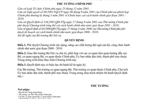 Quyết định 770/QĐ-TTg phê duyệt Chương trình xây dựng, nâng cao chất lượng đội ngũ cán bộ, công chức hành chính nhà nước giai đoạn 2008 - 2010