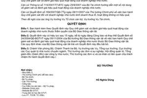 Quyết định 11/2008/QĐ-BGTVT Quy chế giám sát và đánh giá hiệu quả hoạt động của doanh nghiệp nhà nước thuộc thẩm quyền