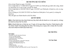 Quyết định 41/2008/QĐ-BTC Quy định mẫu thẻ thanh tra và việc quản lý, sử dụng thẻ thanh tra thuộc Bộ Tài chính
