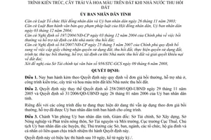 Quyết định 22/2008/QĐ-UBND  đơn giá bồi thường, hỗ trợ nhà ở, công trình