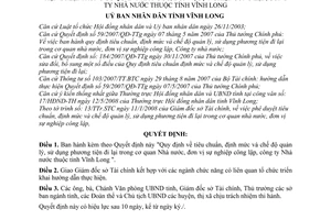 Quyết định 15/2008/QĐ-UBND tiêu chuẩn định mức chế độ quản lý sử dụng phương