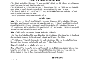 Quyết định 1435/QĐ-NHNN lãi suất tín phiếu ngân hàng nhà nước bắt buộc