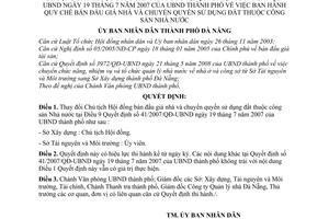 Quyết định 35/2008/QĐ-UBND thay đổi Chủ tịch Hội đồng bán đấu giá nhà chuyển quyền sử dụng đất công sản nhà nước
