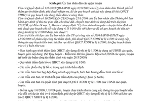 Công văn 2336/SQHKT-QHC&HT Quy trình thẩm định quy hoạch chi tiết xây dựng đô thị tỷ lệ 1/500, phân cấp công tác thẩm định, phê duyệt quy hoạ