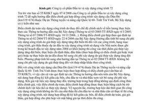 Công văn 89/BXD-KTXD Hướng dẫn điều chỉnh giá hợp đồng Công trình xây dựng cầu Dừa Đỏ thuộc Dự án Thông tuyến và nâng cấp Quốc lộ 60- Tỉnh Trà Vinh