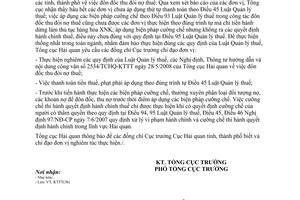 Công văn 3069/TCHQ-KTTT thực hiện Luật Quản lý thuế