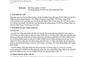 Công văn  88/BNN-BVTV-BCĐ-TB Tình hình dịch rầy nâu, bệnh vàng lùn, lùn xoắn lá