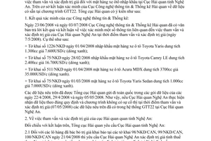 Công văn  3111/TCHQ-KTTT Xác định giá tính thuế