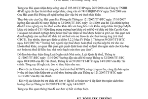 Công văn  3112/TCHQ-KTTT  bù trừ thuế nhập khẩu