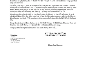 Công văn  2548/TCT-CS thuế suất thuế GTGT