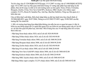 Công văn  3175/TCHQ-GSQL Phân loại mặt hàng "chế phẩm, thức ăn bổ sung và chất xử lý môi trường nước ao tôm"
