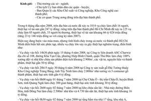 Công văn 1273/CV-CS PCCC TP(TM) tăng cường các biện pháp phòng cháy và chữa cháy trên địa bàn  Hồ Chí Minh
