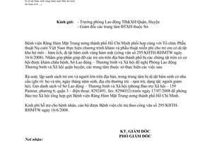 Công văn 3892/LĐTBXH-XH khám và phẫu thuật chỉnh hình cho người bị dị tật bẩm sinh vùng hàm mặt