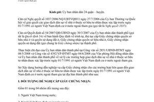 Công văn 4765/SXD-CCQND hướng dẫn cấp giấy chứng nhận liên quan giao dịch dân sự về nhà ở thuộc SHTN trước 1/7/1991 người Việt Nam định cư nước ngoài