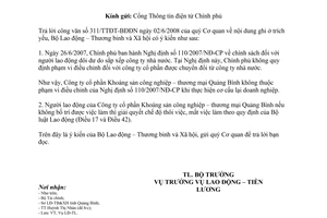 Công văn  2467/LĐTBXH-LĐTL thực hiện chính sách đối với người lao động dôi dư theo NĐ 110/2007/NĐ-CP