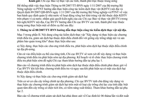 Công văn 1119/BVTV-KD hướng dẫn công tác kiểm dịch thực vật nội địa quản lý nhà nước hoạt động xông hơi khử trùng vật thể