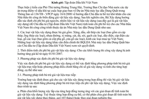 Công văn 1419/BXD-KTXD Hướng dẫn Chủ đầu tư hỗ trợ khó khăn cho các Nhà thầu thi công do biến động giá vật liệu xây dựng
