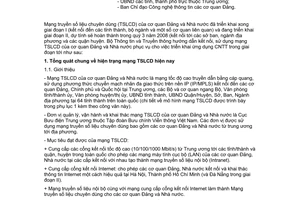 Công văn  2336/BTTTT-ƯDCNTT hướng dẫn kết nối, sử dụng mạng TSLCD của cơ quan Đảng và Nhà nước