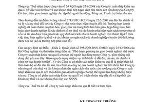 Công văn 2819/TCT-QLN xử lý nợ thuế và các khoản phải nộp NSNN