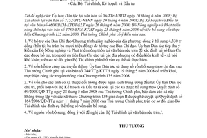 Công văn  1203/TTg-KTTH bổ sung vốn cho CT 135