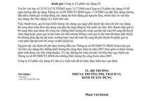 Công văn 118/BXD-KTXD Hướng dẫn áp dụng TT 09/2008/TT-BXD điều chỉnh giá và hợp đồng xây dựng do biến động giá nguyên liệu, nhiên liệu và VLXD