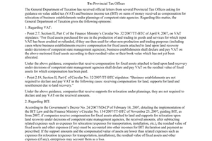 Official Dispatch No. 2691/TCT-CS on value added tax and business income tax on
