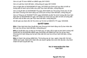 Quyết định 27/2008/QĐ-UBND thực hành tiết kiệm, chống lãng phí Lào Cai