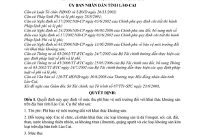 Quyết định 28/2008/QĐ-UBND  mức thu phí bảo vệ môi trường khai thác khoáng sản trên địa bàn tỉnh Lào Cai