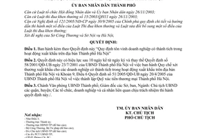 Quyết định 42/2008/QĐ-UBND Quy định tôn vinh doanh nghiệp có thành tích trong hoạt động xuất khẩu trên địa bàn Thành phố Hà Nội