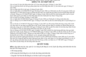 Nghị quyết 169/2008/NQ-HĐND thu nộp quản lý sử dụng lệ phí đăng ký cư trú