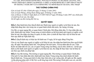 Quyết định 85/2008/QĐ-TTg danh mục người có nghĩa vụ kê khai tài sản, thu nhập theo quy định tại khoản 11 điều 6 Nghị định 37/2007/NĐ-CP