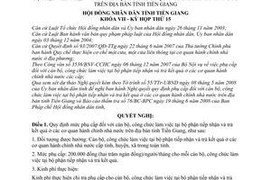 Nghị quyết 173/2008/NQ-HĐND mức phụ cấp cán bộ, công chức