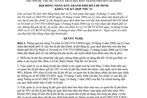 Nghị quyết 03/2008/NQ-HĐND thu lệ phí địa chính, lệ phí đăng ký giao dịch đảm bảo và không thu phí dự thi, dự tuyển TPHCM