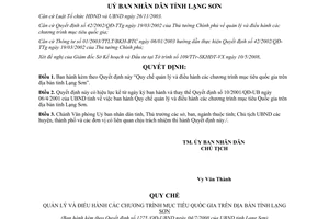 Quyết định 1275/QĐ-UBND 2008 quản lý điều hành chương trình mục tiêu quốc gia Lạng Sơn