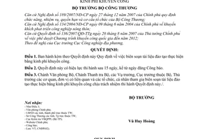 Quyết định 17/2008/QĐ-BCT Quy định biên soạn tài liệu đào tạo thực hiện bằng kinh phí khuyến công