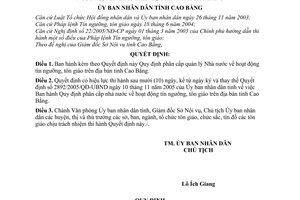 Quyết định 1174/2008/QĐ-UBND phân cấp quản lý Nhà nước