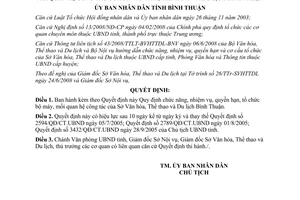 Quyết định 53/2008/QD-UBND nhiệm vụ quyền hạn Sở Văn hóa thể thao Bình Thuận