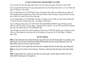 Quyết định 60/2008/QĐ-UBND chi thưởng vận động viên huấn luyện viên thể thao Cần Thơ