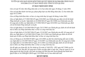 Quyết định 06/2008/QĐ-UBND mức thu quản lý sử dụng nguồn thu thủy lơi phí