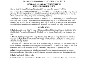 Nghị quyết 06/2008/NQ-HĐND công chức tư pháp hộ tịch thôi kiêm phó trưởng công an Ninh Bình