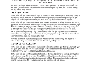 Thông tư 62/2008/TT-BTC quy chế quản lý tài chính bảo hiểm tiền gửi Việt Nam