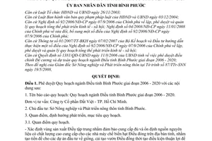 Quyết định 31/2008/QĐ-UBND phê duyệt Quy hoạch ngành Điều tỉnh Bình Phước giai đoạn 2006 - 2020