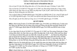 Quyết định 55/2008/QĐ-UBND bãi bỏ QĐ huy động sức dân xây dựng công trình Bình Thuận