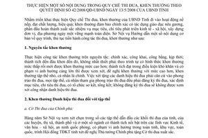 Hướng dẫn 864/HD-SNV Quy chế thi đua, khen thưởng