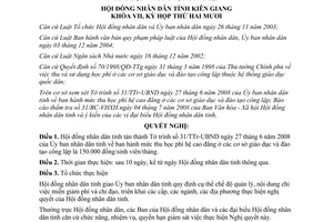 Nghị quyết 34/2008/NQ-HĐND mức thu học phí cao đẳng cơ sở giáo dục công lập Kiên Giang