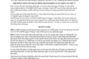 Nghị quyết 06/2008/NQ-HĐND phê duyệt đồ án quy hoạch chung tỷ lệ 1/5000 quận Bình Thạnh quận Bình Thạnh