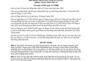 Nghị quyết 06/NQ-HĐND năm 2008 bãi bỏ một phần thu phí dự thi An Giang