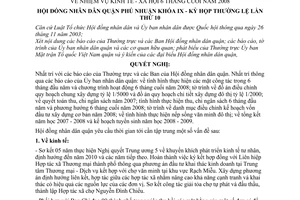 Nghị quyết 01/2008/NQ-HĐND nhiệm vụ kinh tế - xã hội 6 tháng cuối năm 2008 quận Phú Nhuận