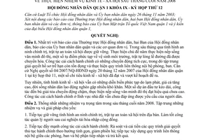 Nghị quyết 01/2008/NQ-HĐND thực hiện nhiệm vụ kinh tế - xã hội sáu tháng cuối năm 2008 quận 1